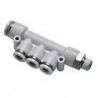 PKD10-803 Male reducer triple branch fitting-gray- PT3/8