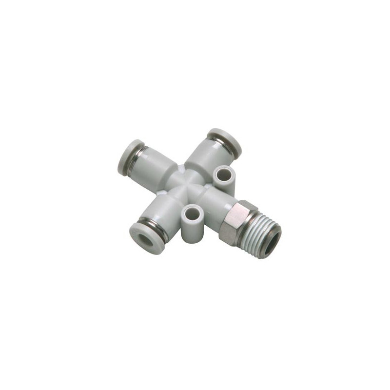 PZB10 Threaded cross fitting-black- PT1/4