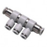 GPHK10-8 Universal reducer triple branch union fitting -black-