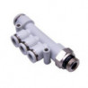 GPKD10-803 Male reducer triple branch fitting -gray- G3/8