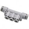 GPKG10-8 Reducer triple branch union fitting -gray-