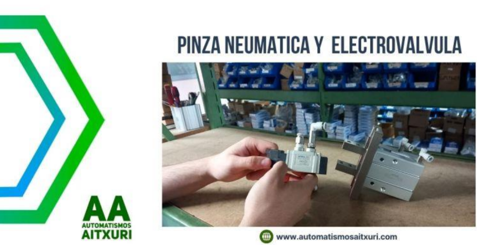 PINZA NEUMÁTICA Y  ELECTROVÁLVUA